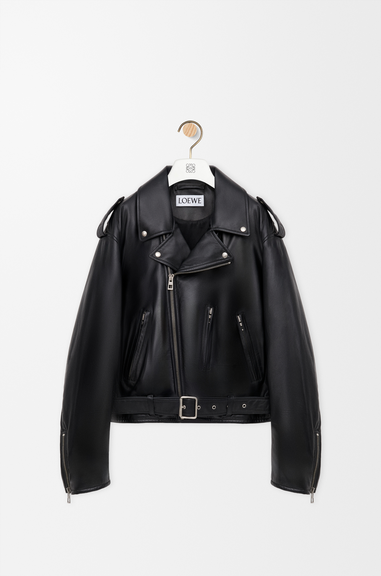 LOEWE Chaqueta biker en piel napa de cordero Negro