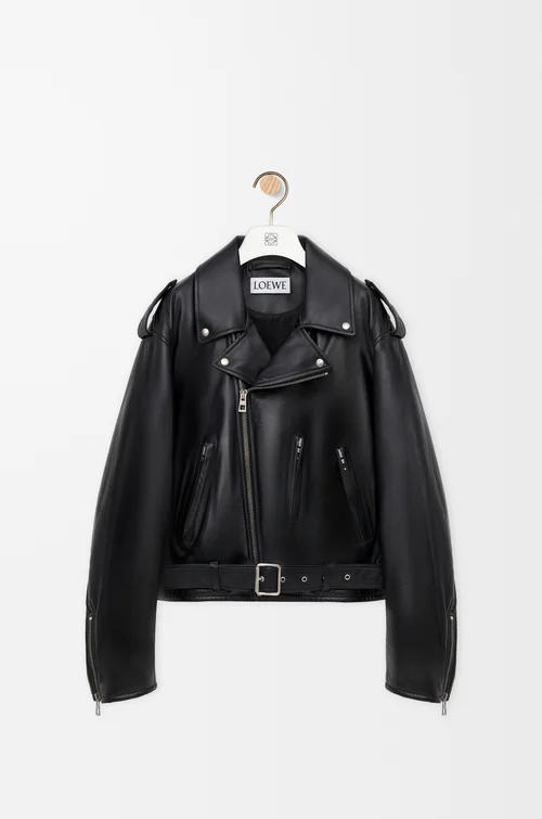 LOEWE Chaqueta biker en piel napa de cordero Negro