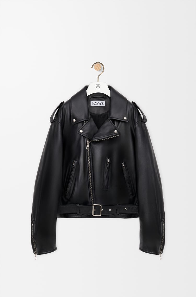 LOEWE Chaqueta biker en piel napa de cordero Negro