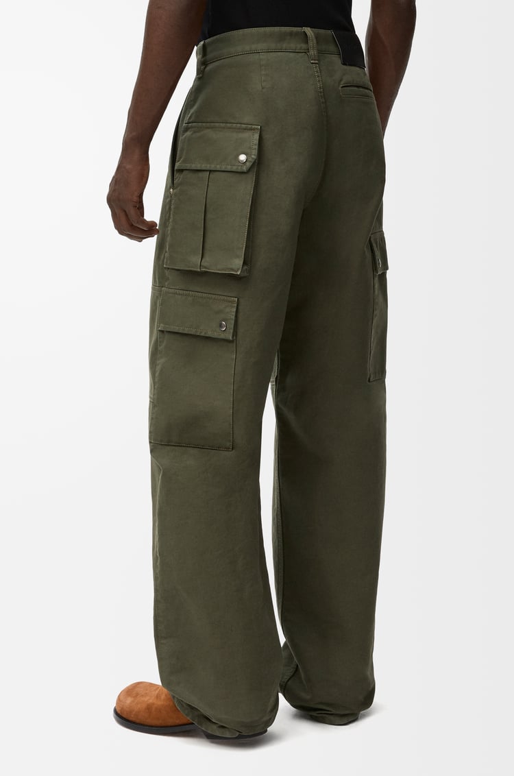 LOEWE Cargo trousers in cotton Khaki Green
