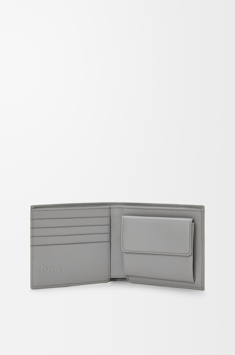 LOEWE Bifold-Brieftasche Puzzle mit Münzfach aus klassischem Kalbsleder Winterbraun/Aschgrau
