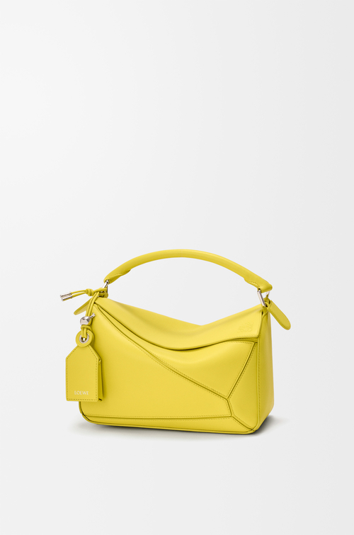 LOEWE Small Featherlight Puzzle bag in nappa lambskin Lemon