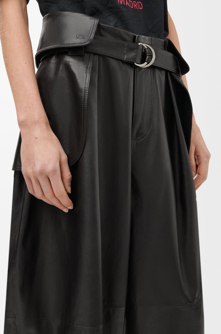 LOEWE 카고 트라우저 - 나파 램스킨 블랙