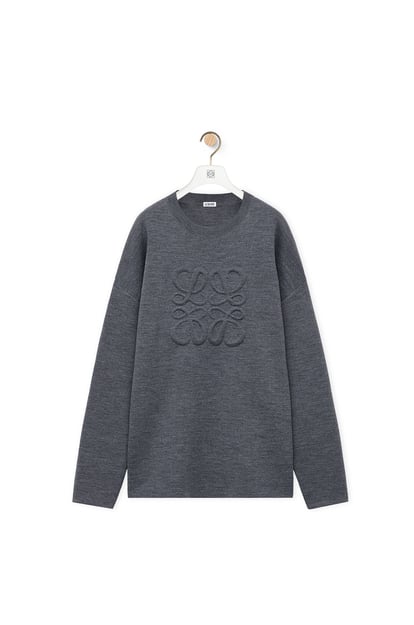 LOEWE Anagram sweater in wool 淺混色灰 plp_rd
