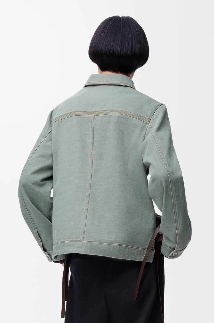LOEWE Workwear jacket in denim Khaki Green