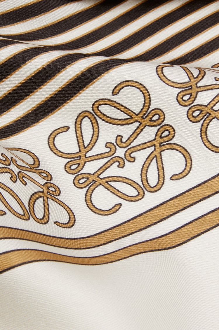 LOEWE Scarf in silk Brown/Multicolor