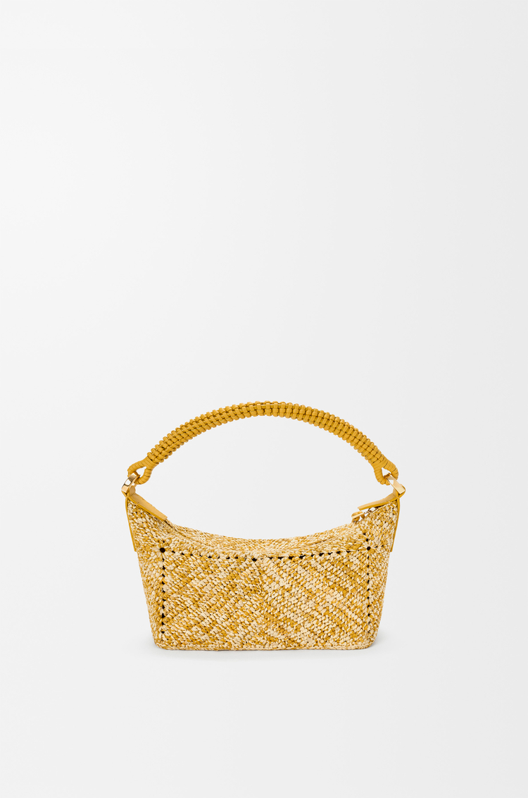 LOEWE 混色酒椰葉 Cala 迷你包款 芥末黃
