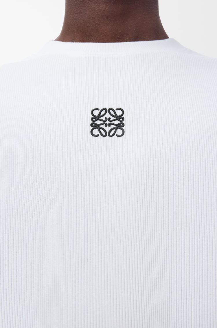 LOEWE Camiseta de manga larga de corte oversize en algodón Blanco