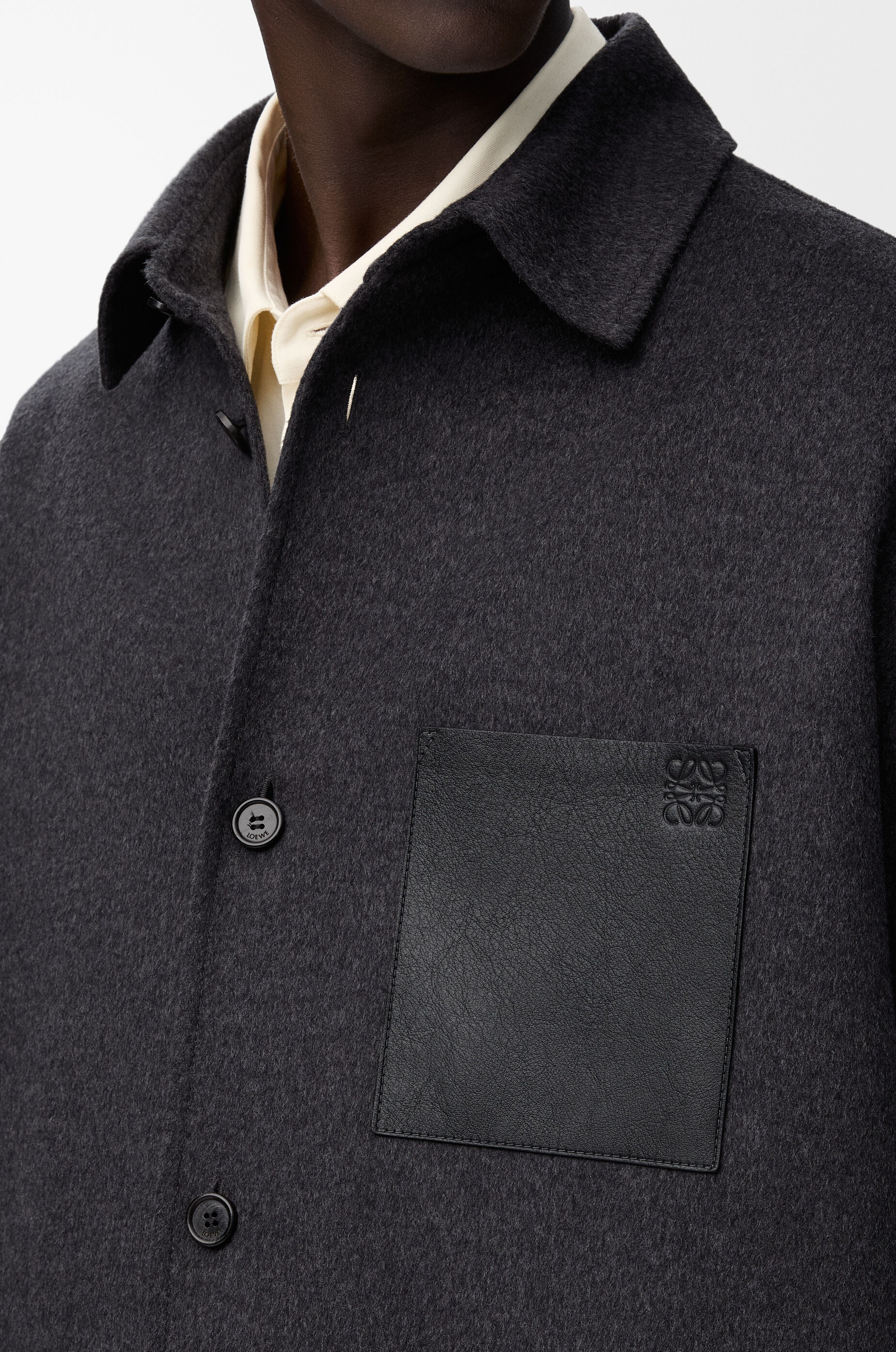 オーバーシャツ（ウール&カシミヤ） グレー - LOEWE Japan official