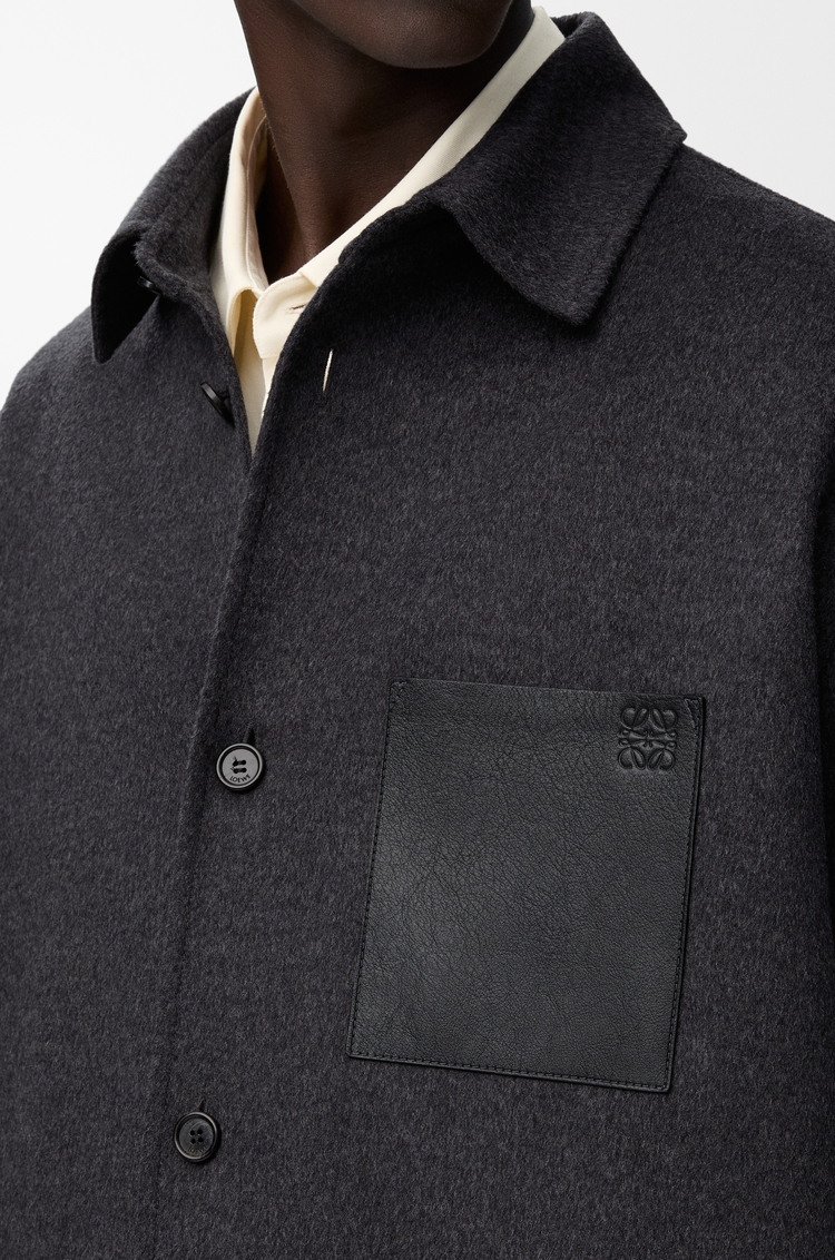 LOEWE Surchemise en laine et cachemire Charbon Chiné