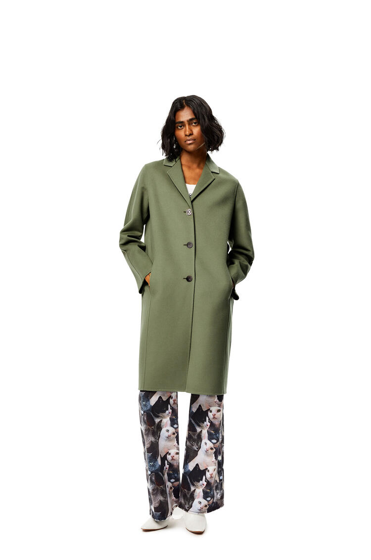 LOEWE Anagram coat in wool and cashmere Sage pdp_rd