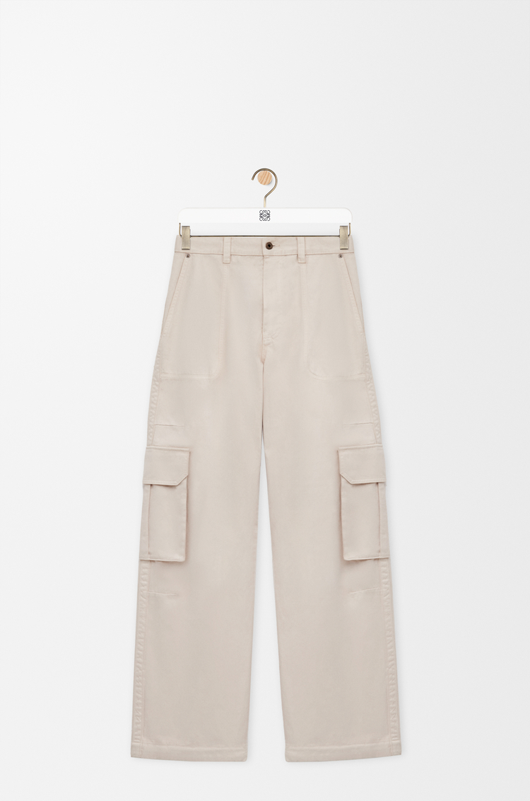 LOEWE Cargo trousers in cotton Light Beige