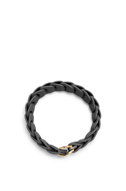 LOEWE Woven bracelet in calfskin Black plp_rd