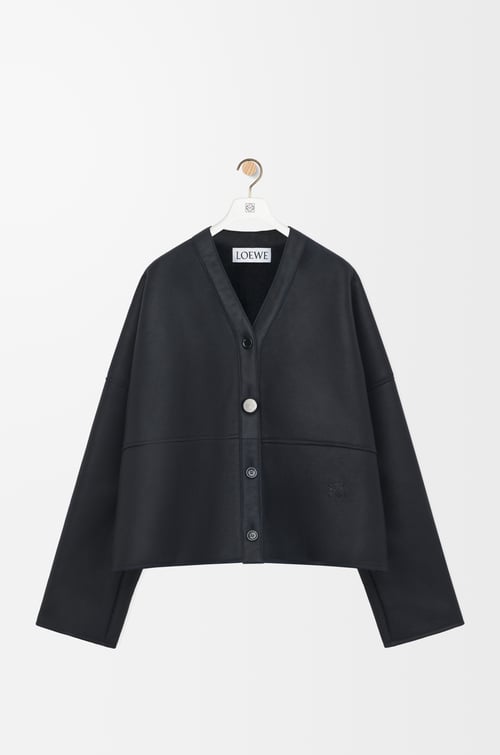 LOEWE 剪羊毛开衫 海军蓝 plp_rd