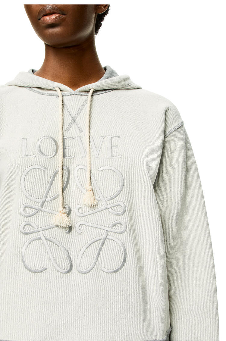 LOEWE Anagram hoodie in cotton Grey Melange pdp_rd