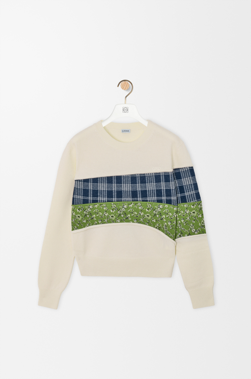 LOEWE Jersey en lana Blanco/Multicolor
