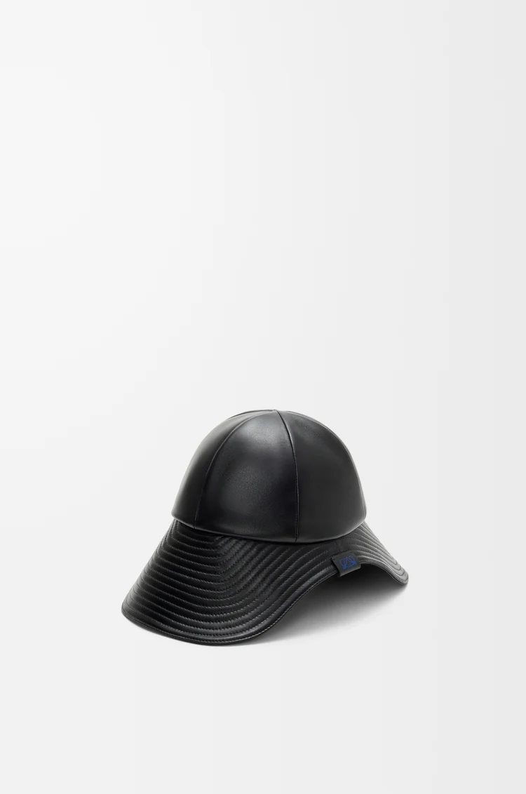 LOEWE Chapeau de randonnée en cuir Noir