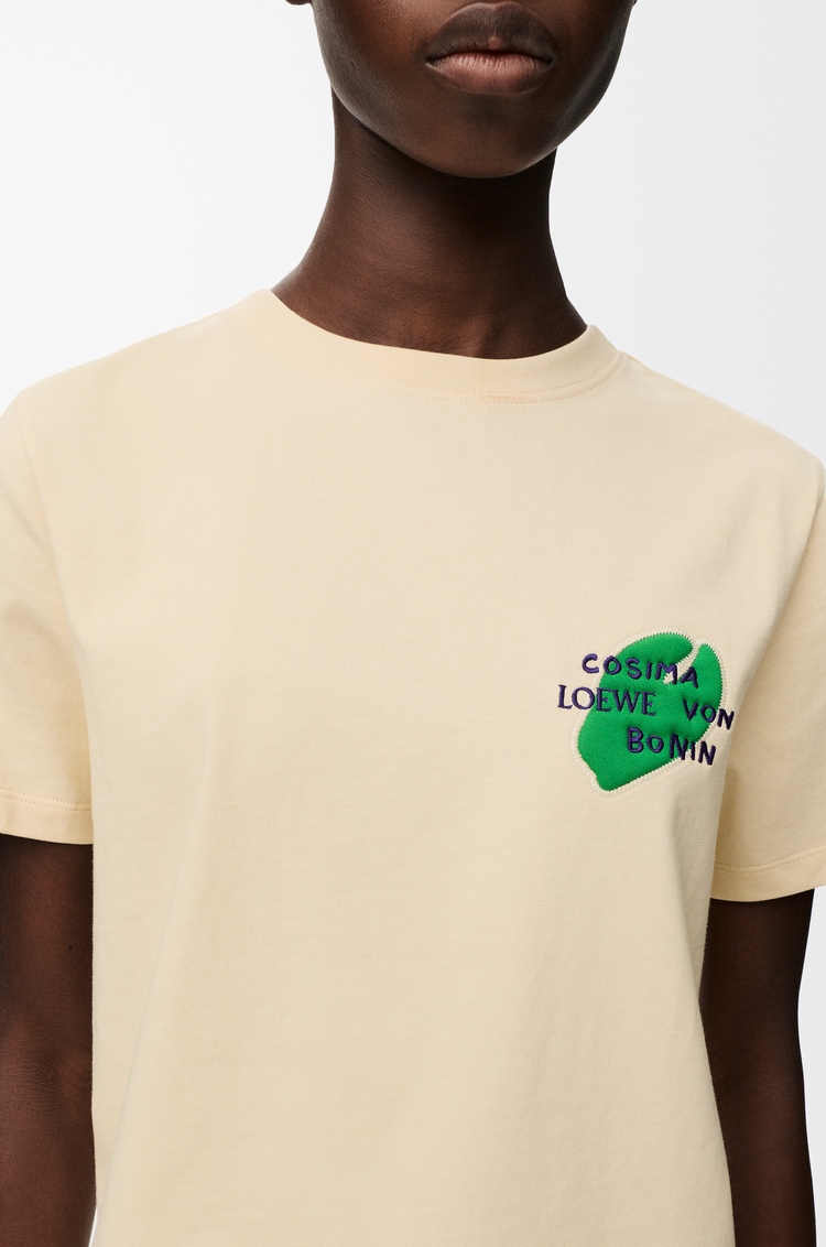 LOEWE Camiseta de corte regular en algodón Crudo