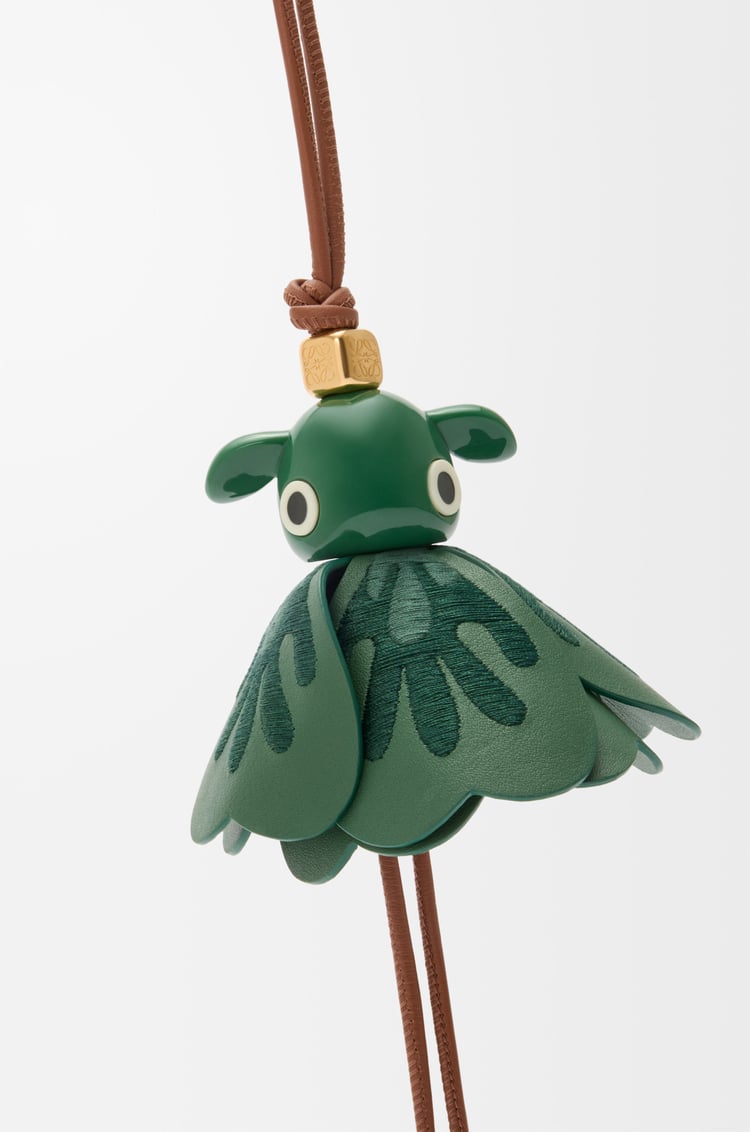 LOEWE ラッキー パズ チャーム タン/ダークグリーン