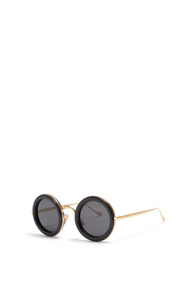 LOEWE Round sunglasses in acetate Black Gold plp_rd