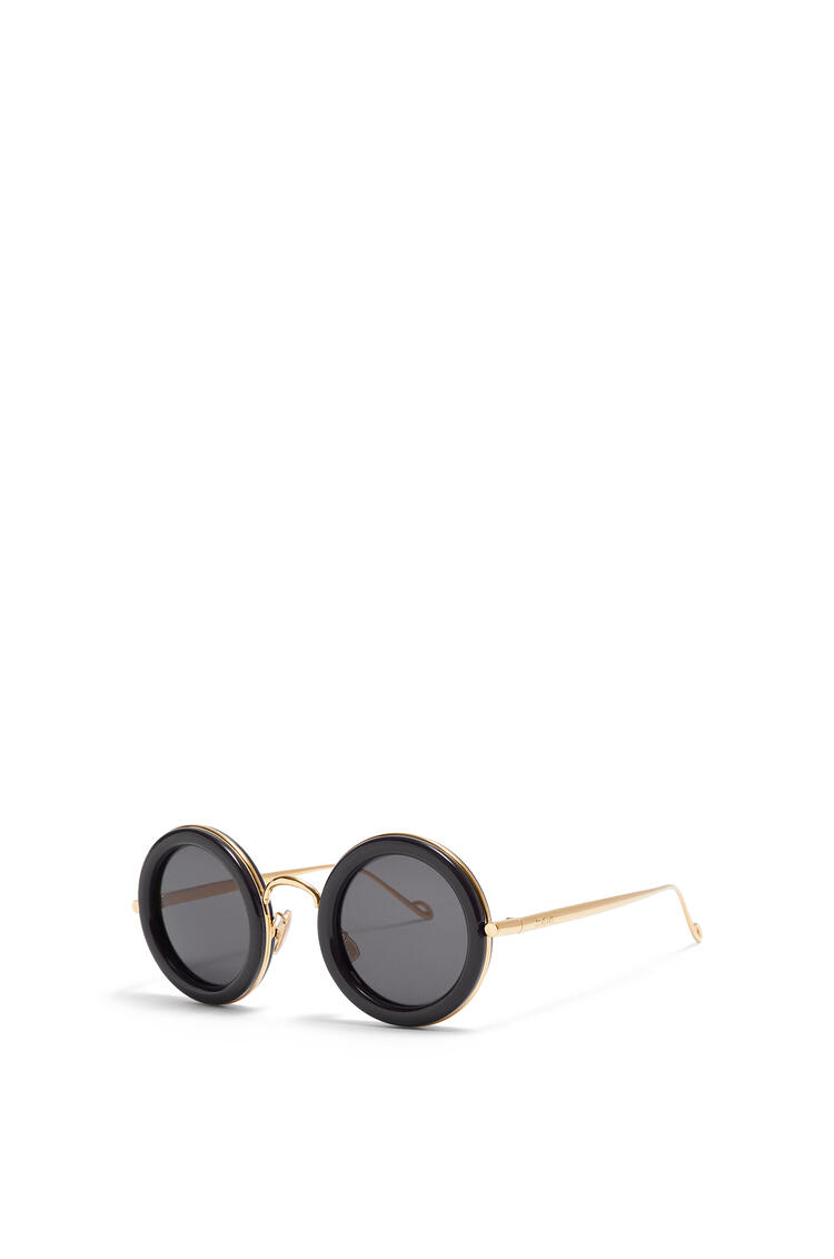 LOEWE Gafas de sol redondas en acetato Oro Negro