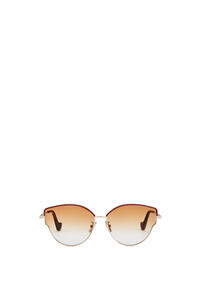 LOEWE Gafas de sol mariposa metálicas Marron Degradado/Oro Rosa pdp_rd