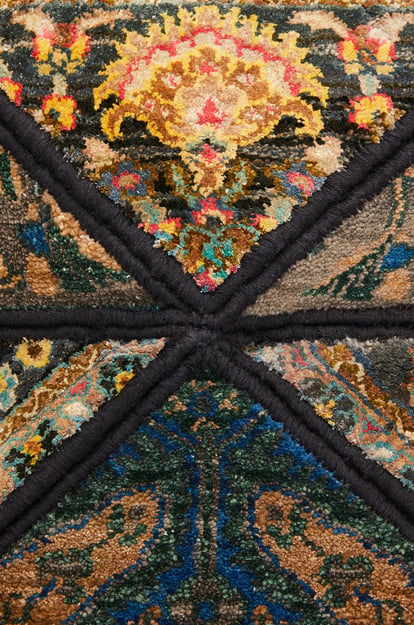 LOEWE Bolso Puzzle Fold Tote Carpet XXL en seda y lana Multicolor plp_rd