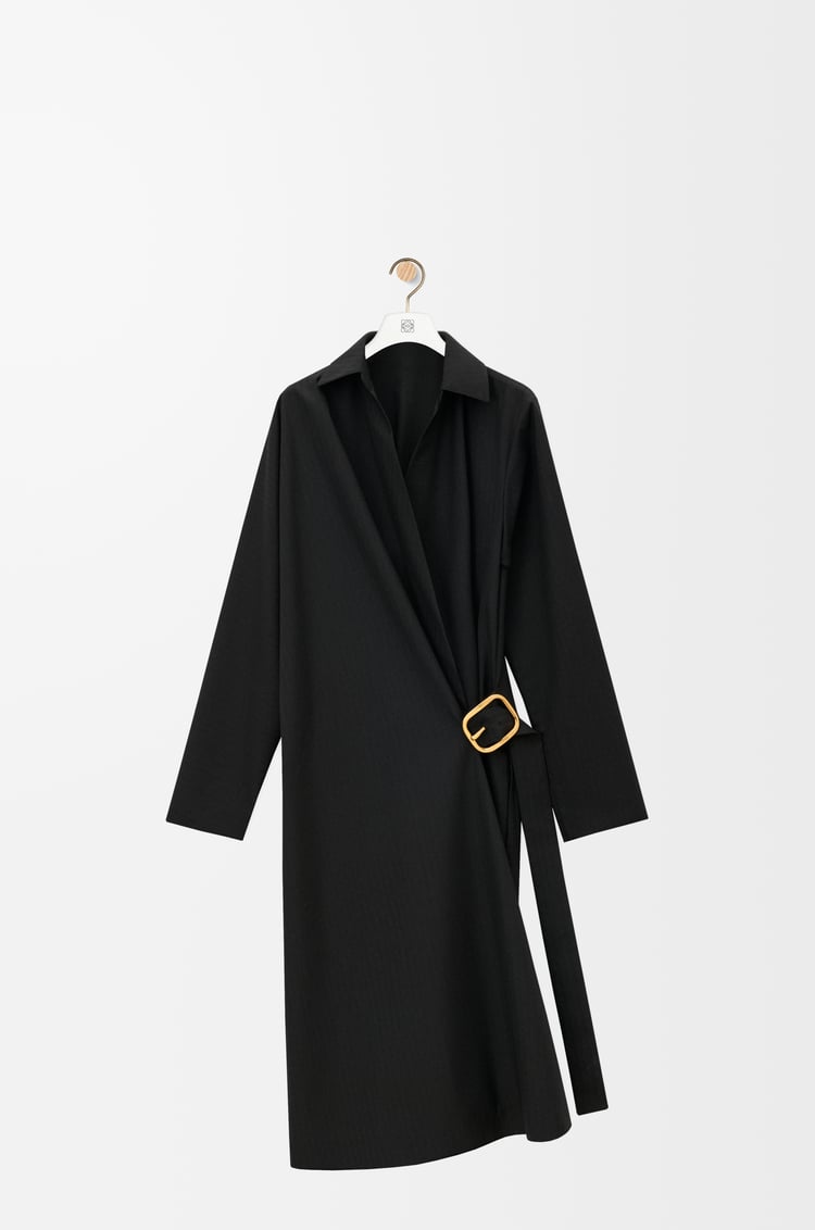 LOEWE Belted dress in wool Black