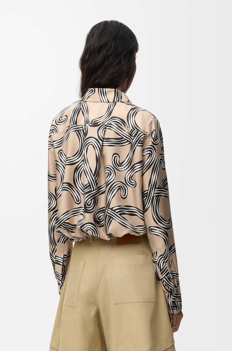 LOEWE 벌룬 셔츠 - 실크 베이지/블랙