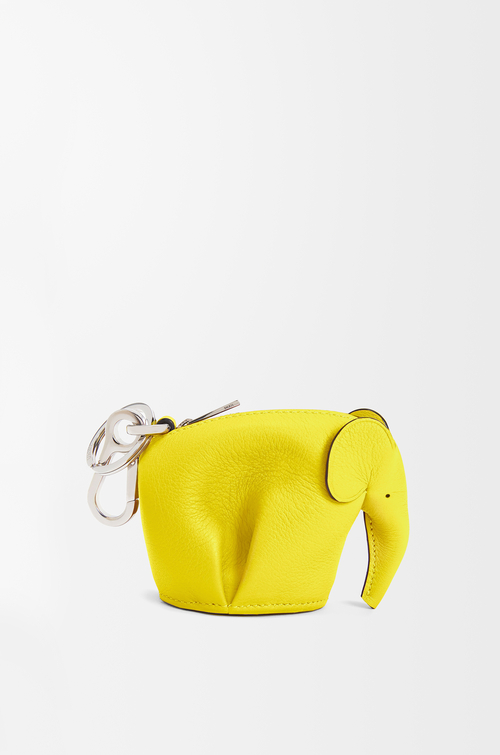 LOEWE Elephant charm in classic calfskin Yellow plp_rd
