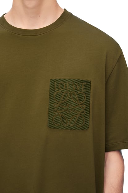 LOEWE 릴랙스 핏 티셔츠 - 코튼 헌터 그린 plp_rd