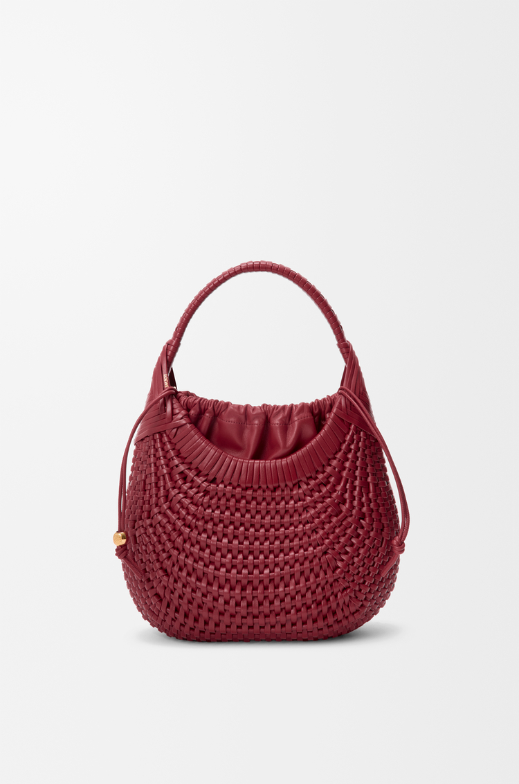 LOEWE Diamond Hobo bag in calfskin Cherry