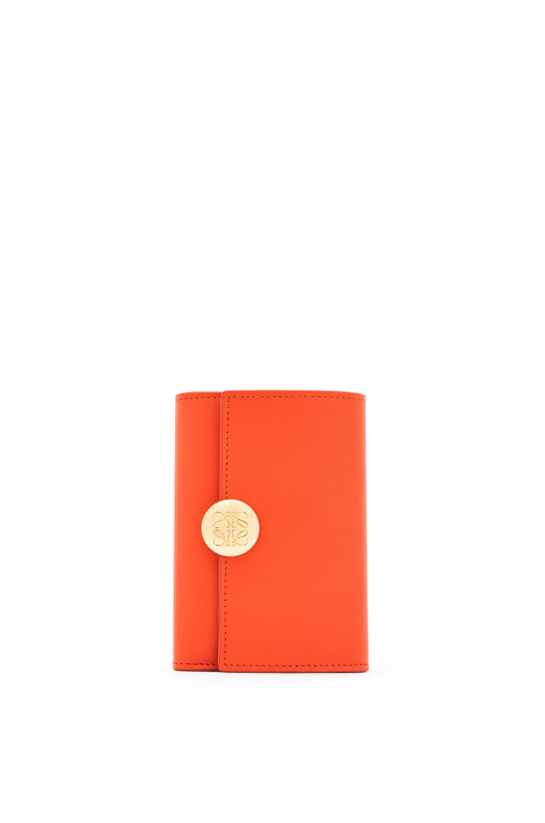 ぺブル バーティカル ウォレット スモール（シャイニーナパカーフ） ビビッドオレンジ - LOEWE