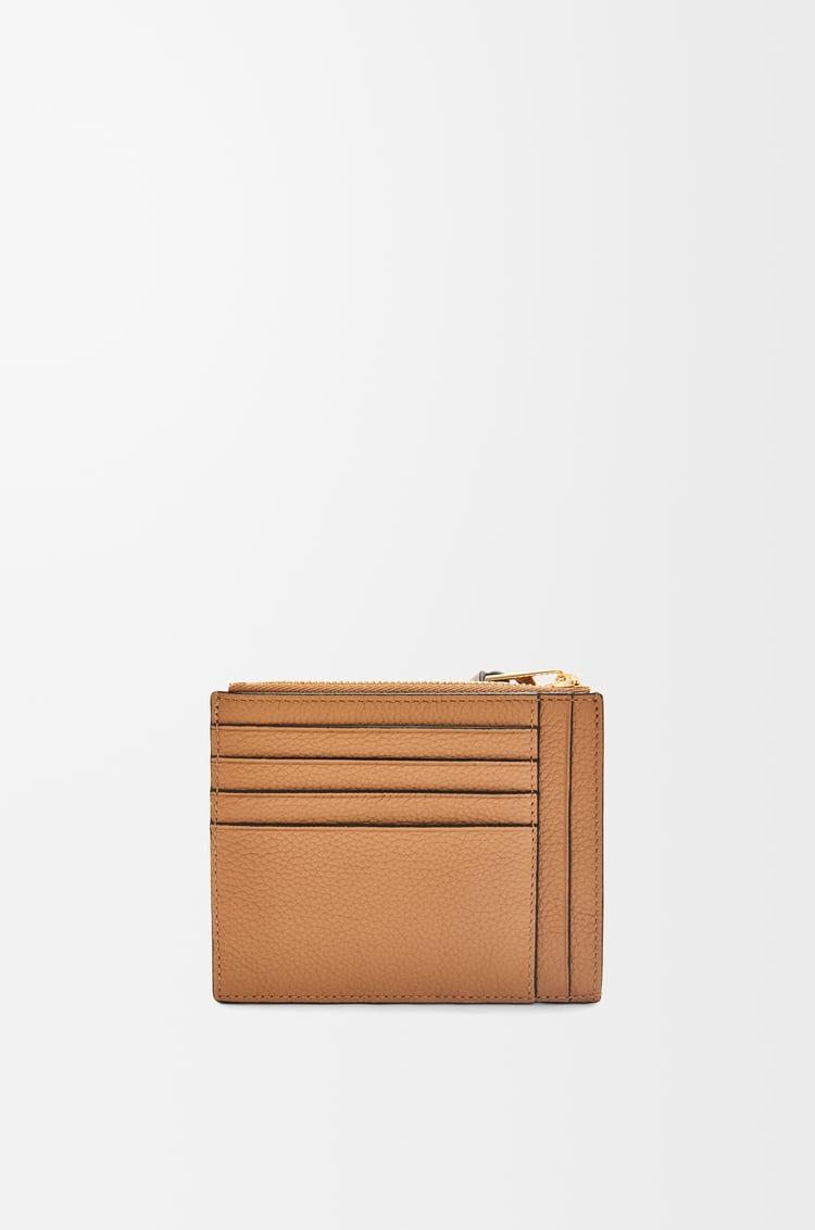 LOEWE Large square coin cardholder in soft grained calfskin Toffee/Tan
