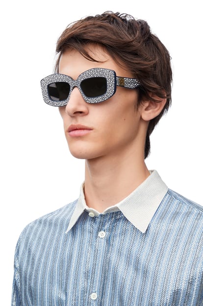 LOEWE Pavé Screen sunglasses in acetate Navy Blue plp_rd