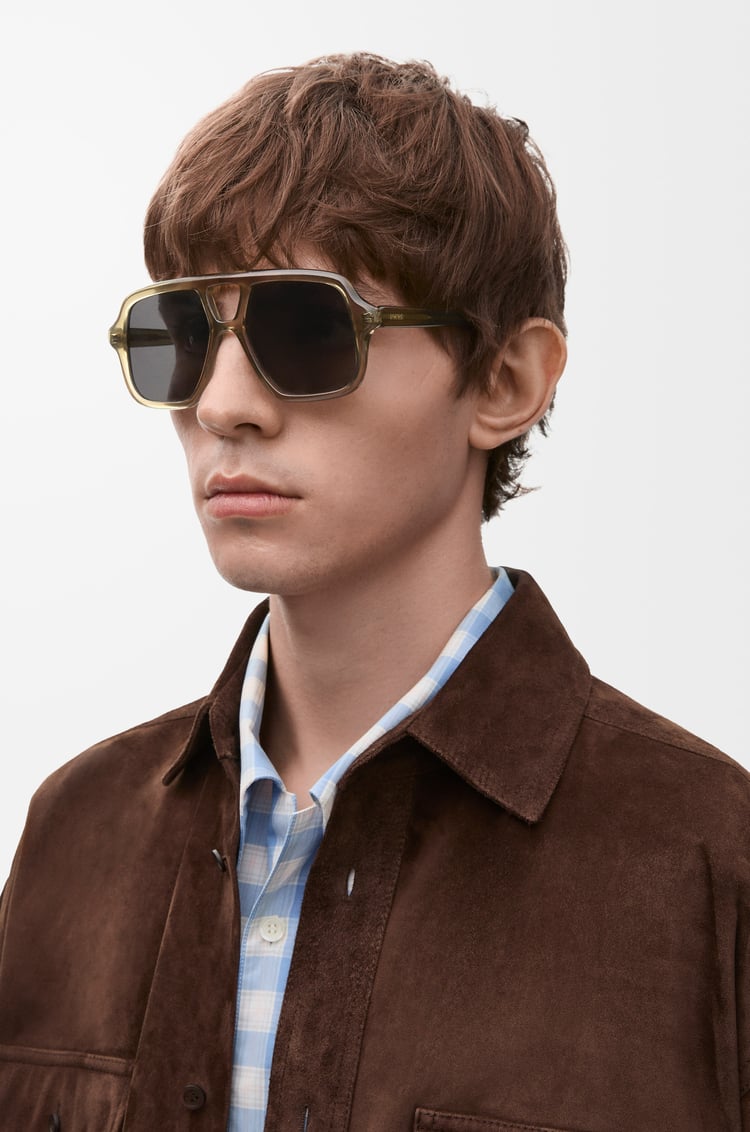 LOEWE Aviator Slim sunglasses Khaki Green