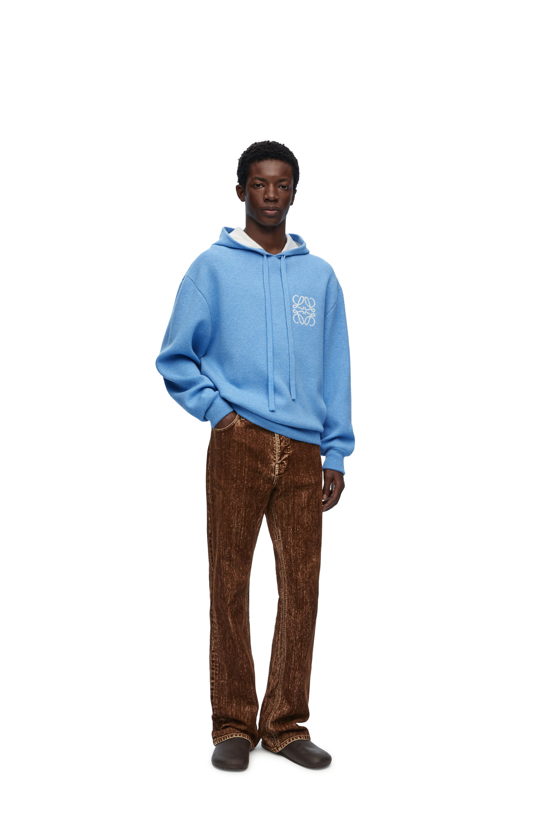 Hoodie in wool