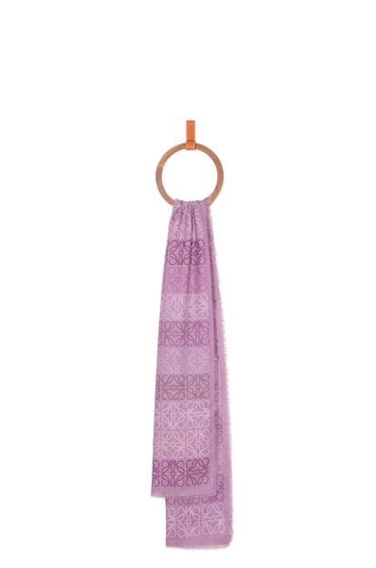 LOEWE Anagram scarf in wool, silk and cashmere Violet plp_rd