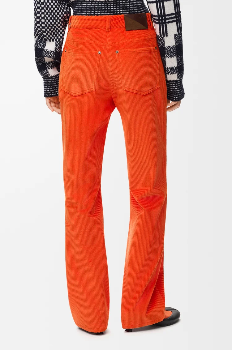 LOEWE Pantalón en pana de algodón Naranja