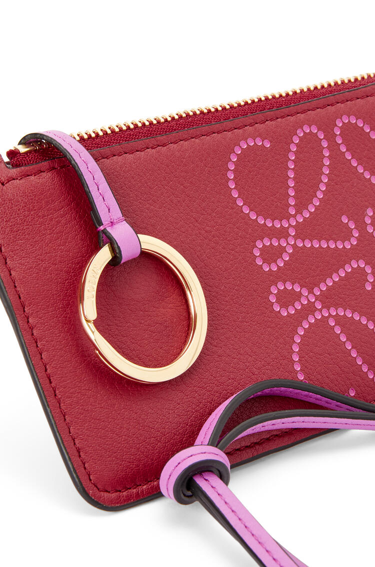LOEWE Brand coin cardholder in classic calfskin Rouge/Bright Purple pdp_rd