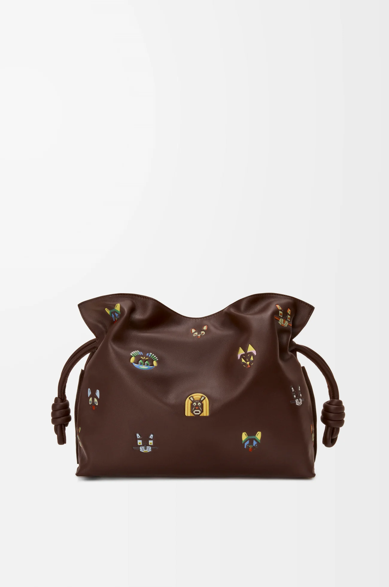 LOEWE キャッツ フラメンコクラッチ ミディアム（ナパカーフ） ブラウン