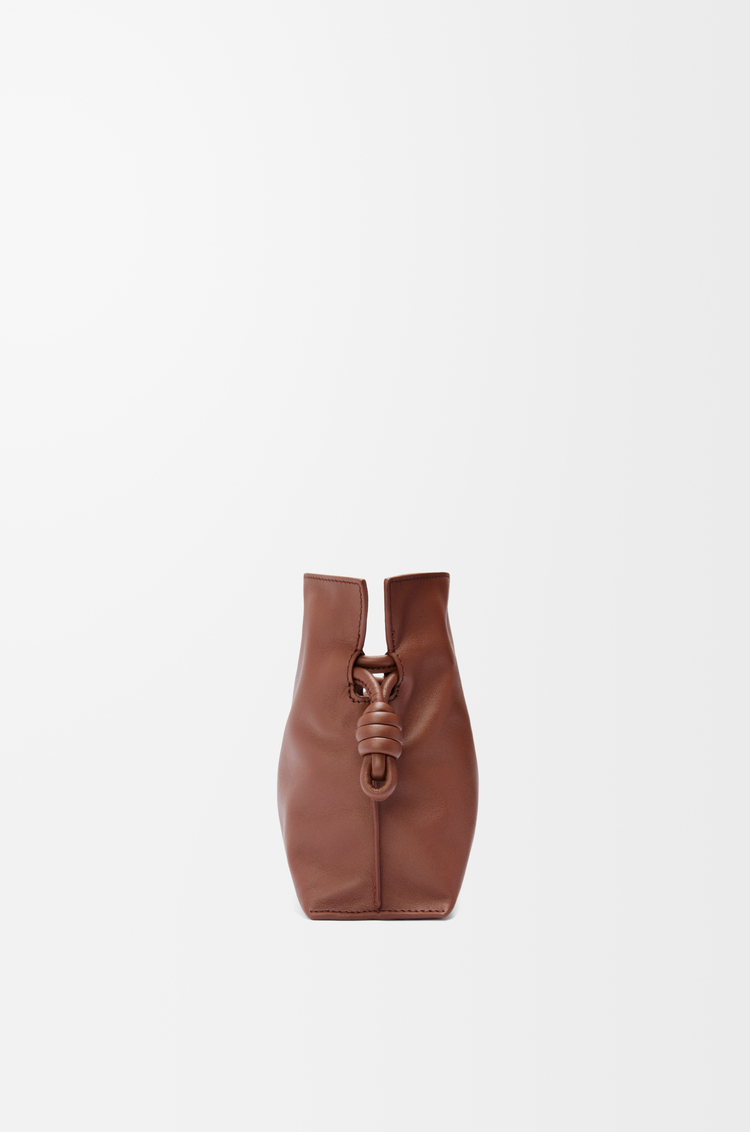 LOEWE Hamster mini Flamenco clutch in nappa calfskin Havana