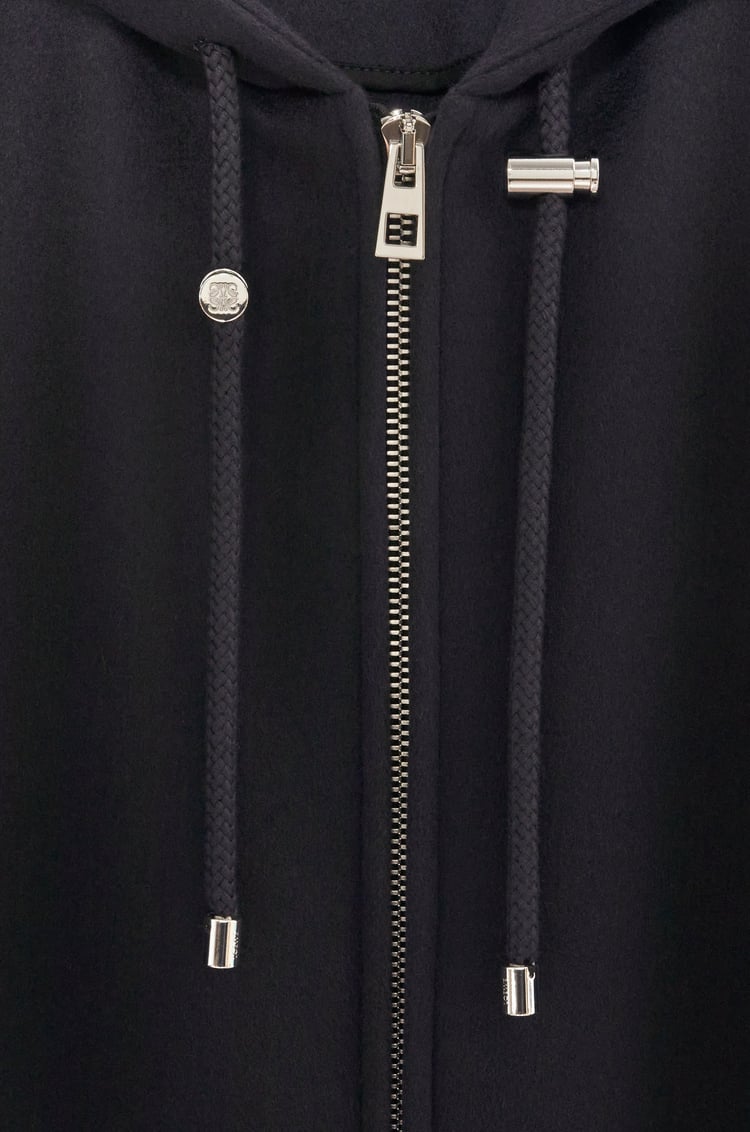 LOEWE Hooded coat in wool Dark Navy
