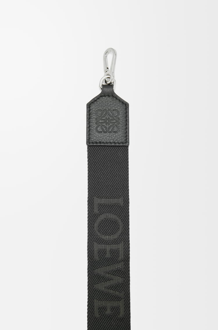 LOEWE 羊毛和小牛皮 LOEWE 織帶 黑色/鈀色