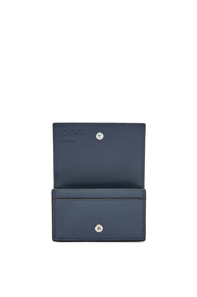 LOEWE Business cardholder in soft grained calfskin Onyx Blue