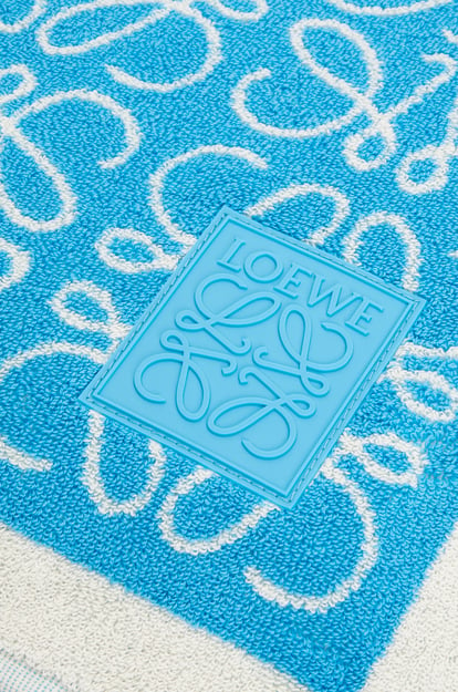 LOEWE Anagram towel in cotton Riviera Blue plp_rd