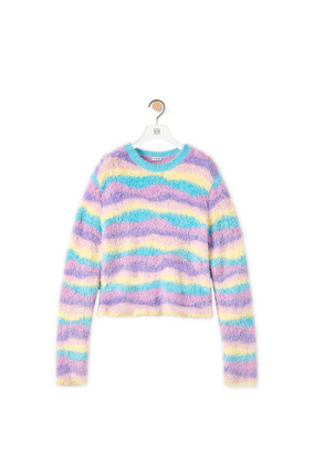 LOEWE Multicolour stripe sweater Pink Multitone