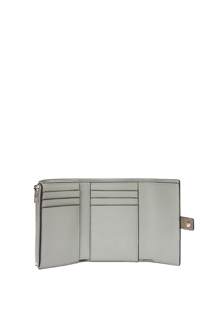 LOEWE Small vertical wallet in soft grained calfskin Laurel Green/Ochre