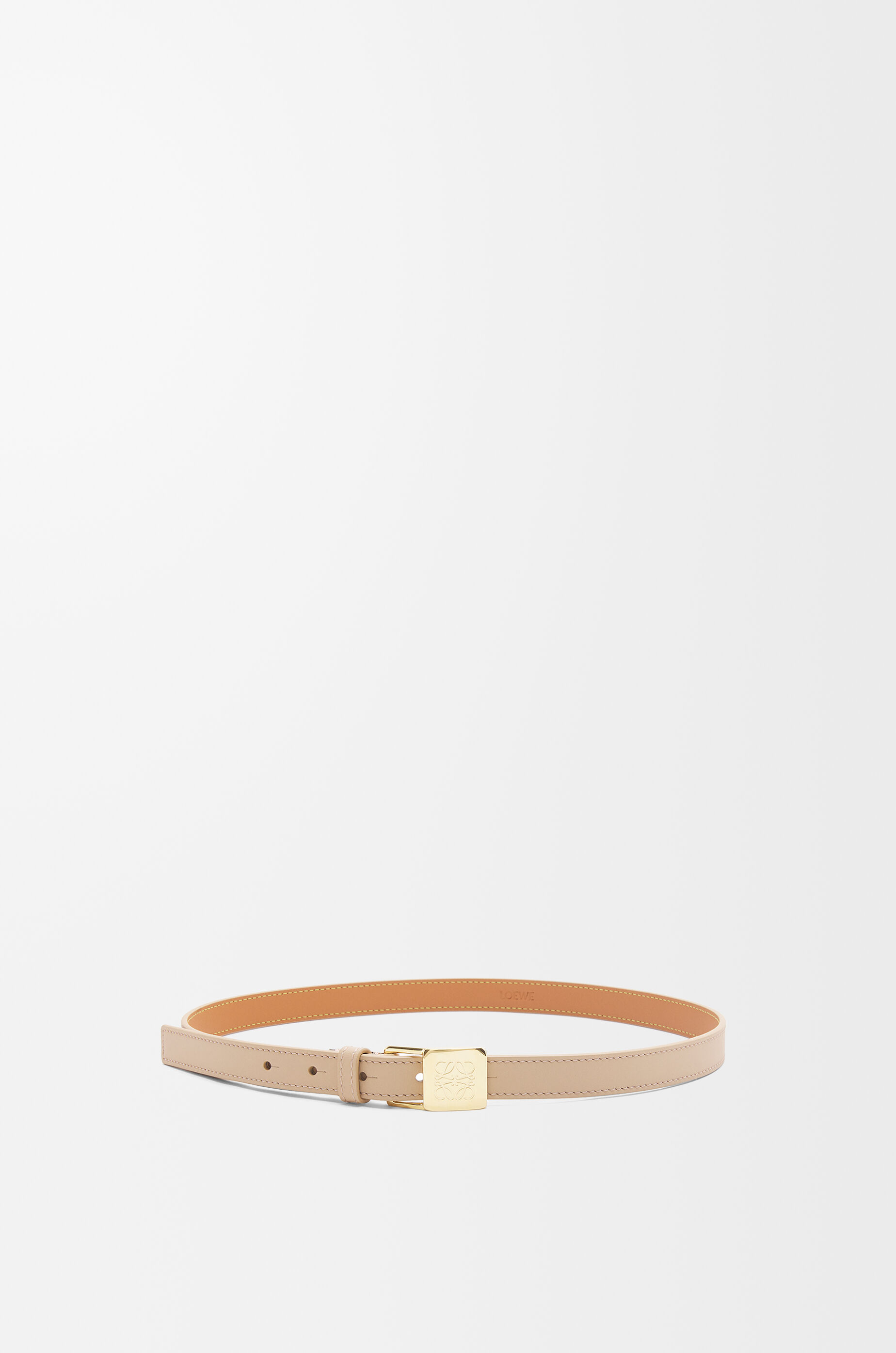 Amazona padlock belt in smooth calfskin Beige - LOEWE