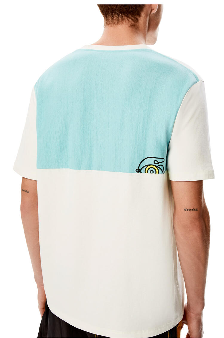 LOEWE Upcycled logo T-shirt in cotton White/Multicolor pdp_rd